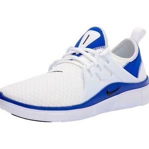 Nike Acalme Men Size 9.5 Running Shoes White/Black/Blue AQ2224 104